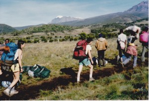 Kilimanjaro above Mandora Hut, Lisa Armstrong, Tom Boatner