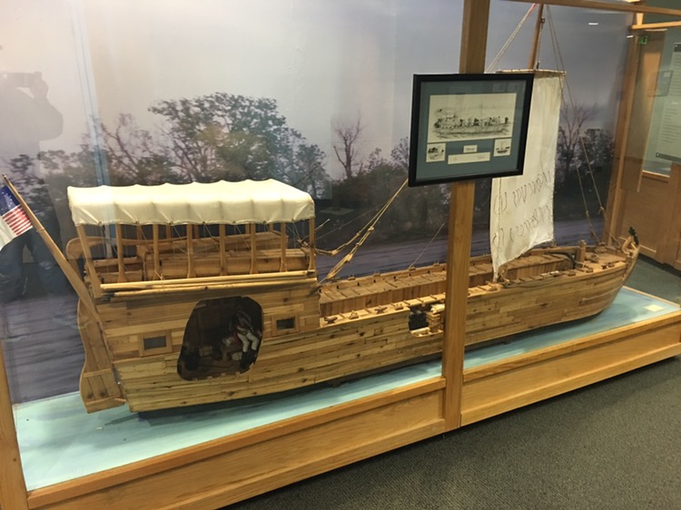 Lewis and Clark boat model