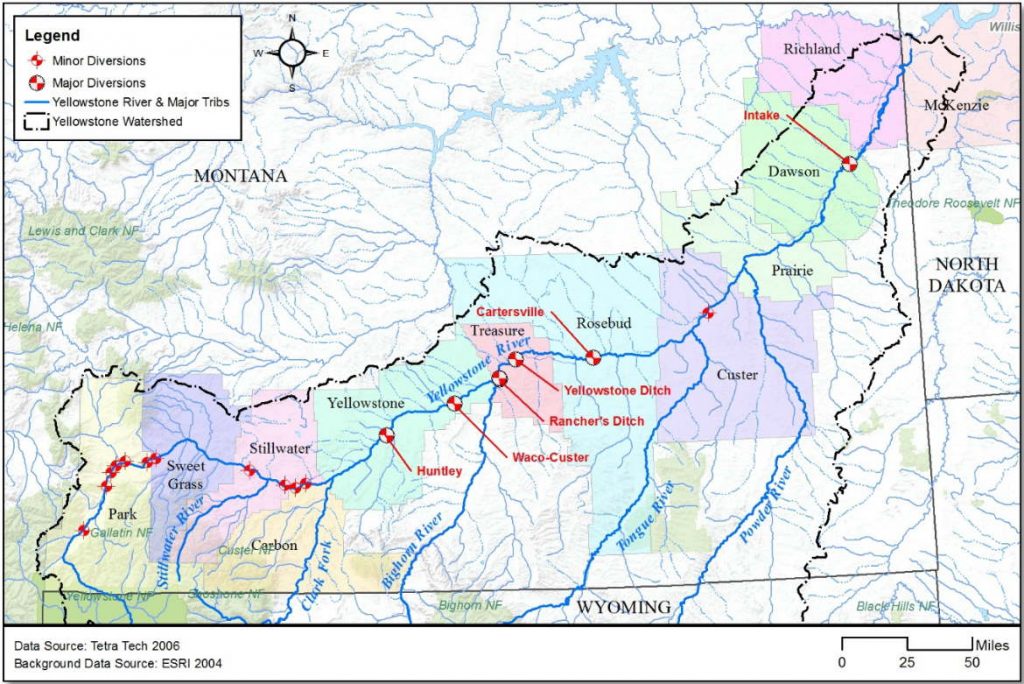 Yellowstone River Floating Map
