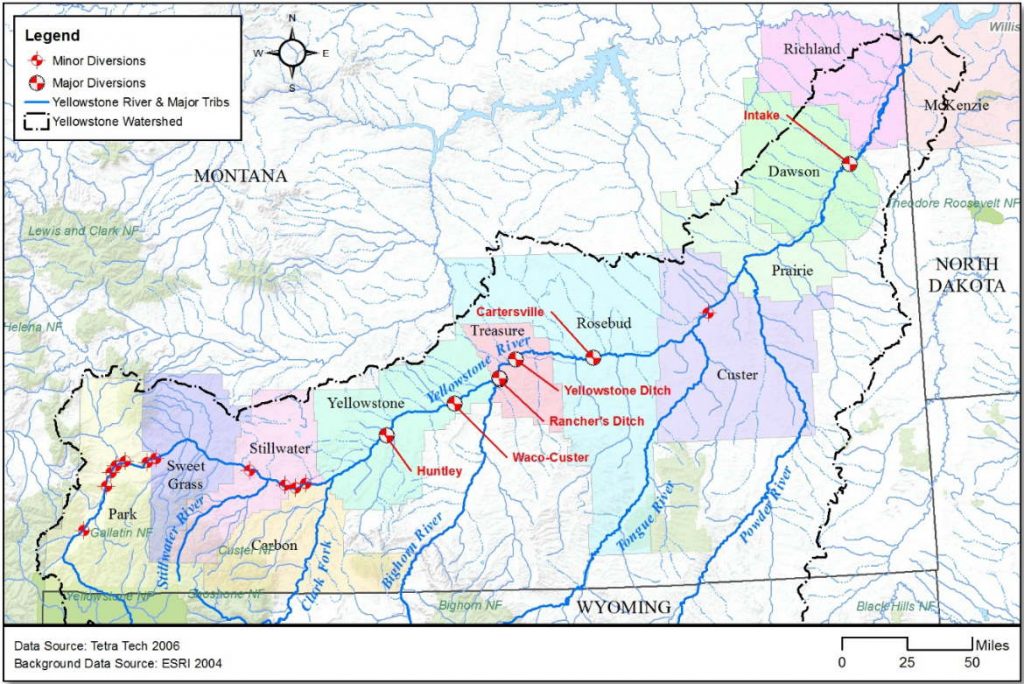 Yellowstone River Floating Map 6003